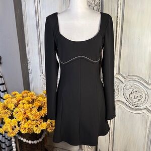 Princess Poly NWT Lunara Long Sleeve Black Mini Dress